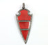 Pave Diamond Red Arrowhead Pendant, (DP-0020)